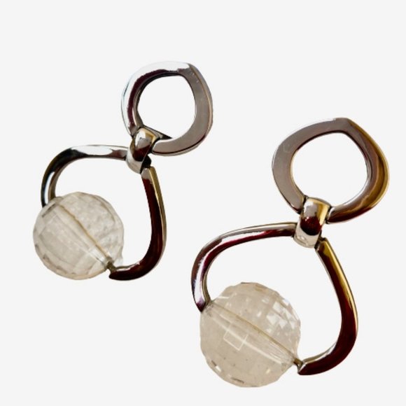 Vendome Earrings Ice Picks Swarovski Crystal Vtg - Picture 4 of 11